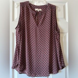 LOFT sleeveless shell top. Size XL.